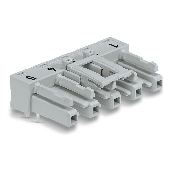 Socket for PCBs angled 5-pole gray image 1