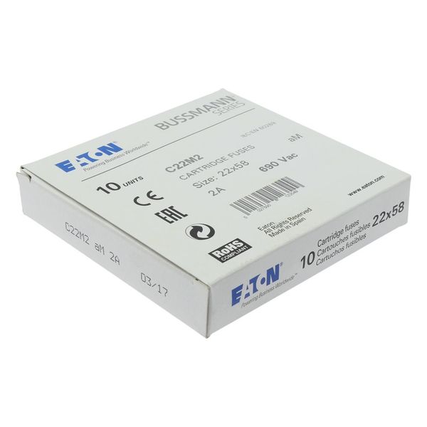 Fuse-link, LV, 2 A, AC 690 V, 22 x 58 mm, aM, IEC image 13