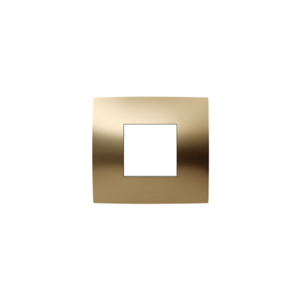 frame, 2 modules, GOLD satin finish 1gang Gold - Chiara image 1