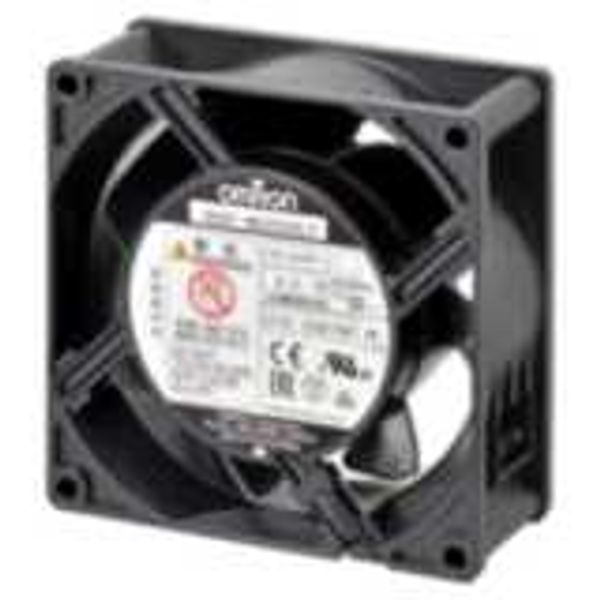 AC Axial fan, plastic blade, frame 92x38, high speed, terminals image 2