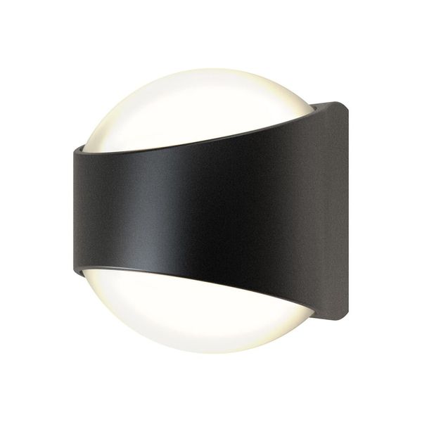 Misano Curve IP65 Bi-Directional Wall Light Cool White Black image 1