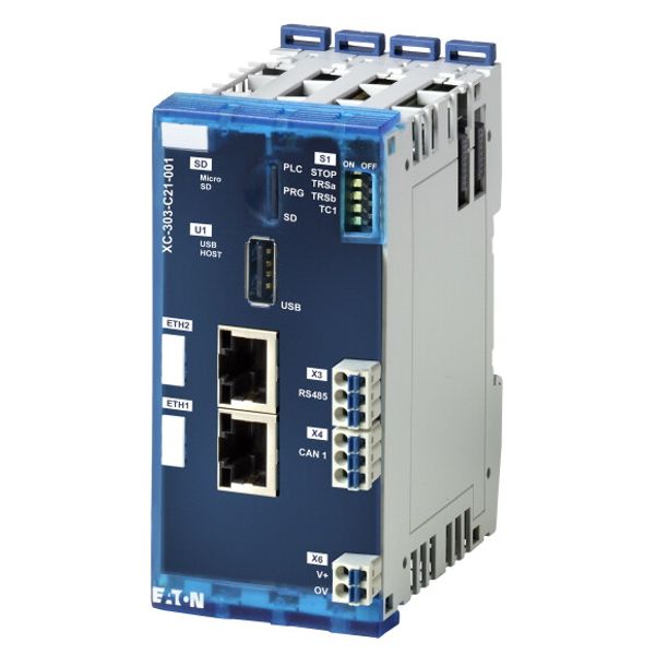 XC303 modular PLC, small PLC, programmable CODESYS 3, SD Slot, USB, 2x Ethernet, CAN, RS485 image 1