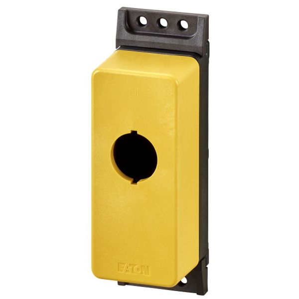 Surface mounting enclosure, flat, 1 mounting location, M22, yellow image 3