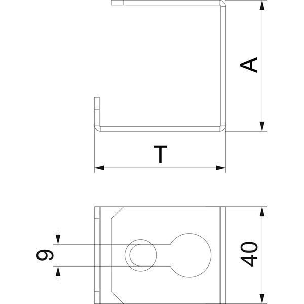 BSKM-BD 0711 FS Installation clamp for ceiling mounting 70x110 image 2