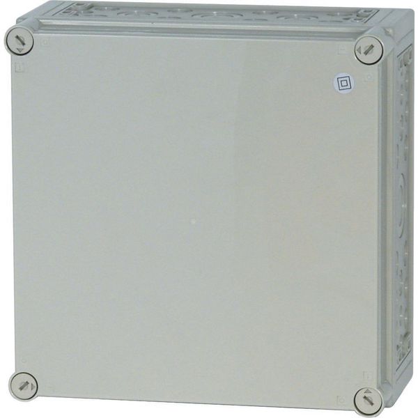 Insulated enclosure, +knockouts, RAL7035, HxWxD=375x375x175mm image 3