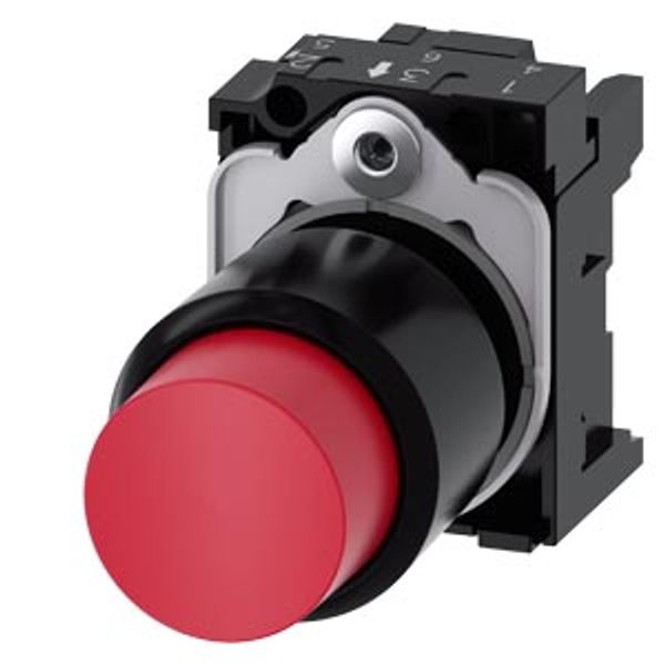 Pushbutton, compact, with extended ... image 1
