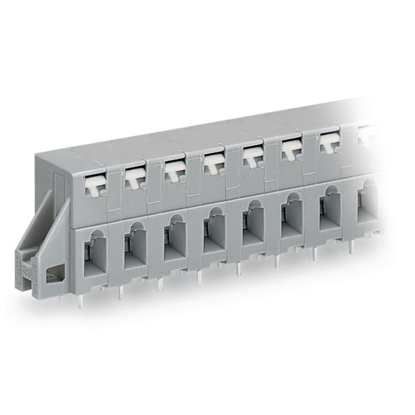 PCB terminal block push-button 2.5 mm² gray image 1