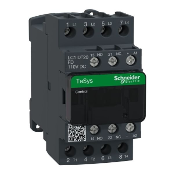 TeSys Deca contactor - 4P(4 NO) - AC-1 - = 440 V 20 A - 110 V DC standard coil image 3