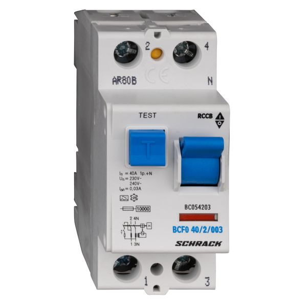 Residual current circuit breaker, 40A, 2-pole,30mA, type A image 2