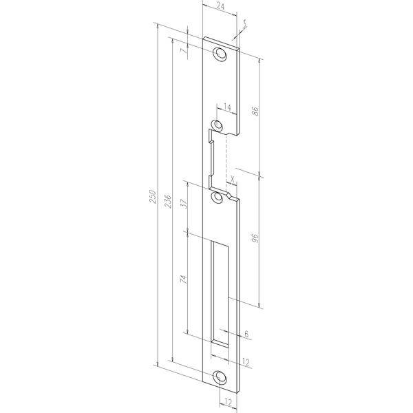 Flat strike plate -------04935-01 image 1