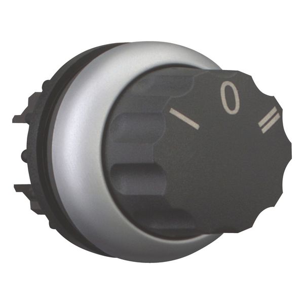 Changeover switch, RMQ-Titan, With rotary head, momentary, 3 positions, inscribed, Bezel: titanium image 11