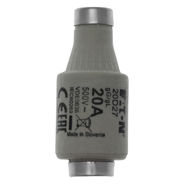 Fuse-link, LV, 20 A, AC 500 V, D2, gL/gG, IEC, time-delay image 10