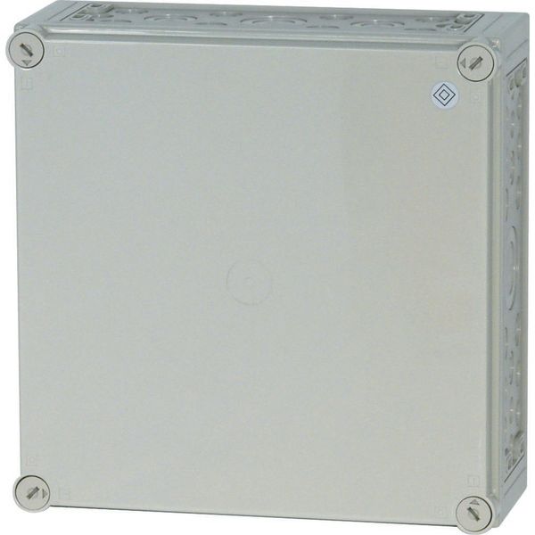 Insulated enclosure, +knockouts, RAL7035, HxWxD=375x375x150mm image 2