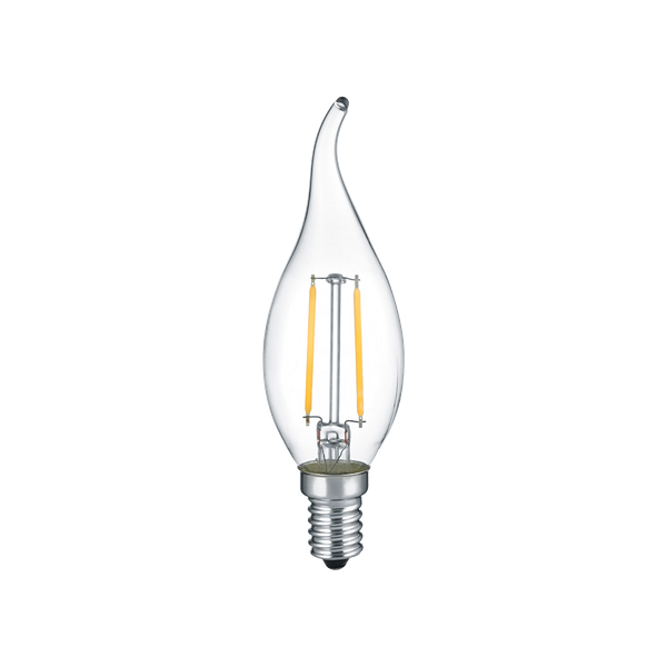 Bulb LED E14 filament candle with a tip 2W 250 lm 2700K image 1