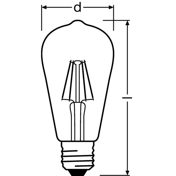 Vintage 1906 LED CLASSIC EDISON DIM 55 6.5 W/2400 K E27 image 3