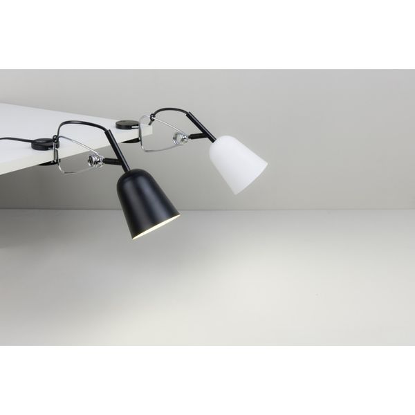 STUDIO BLACK AND CREAM CLIP LAMP image 2