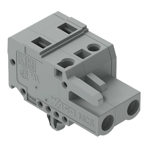 1-conductor female connector CAGE CLAMP® 2.5 mm² gray image 1