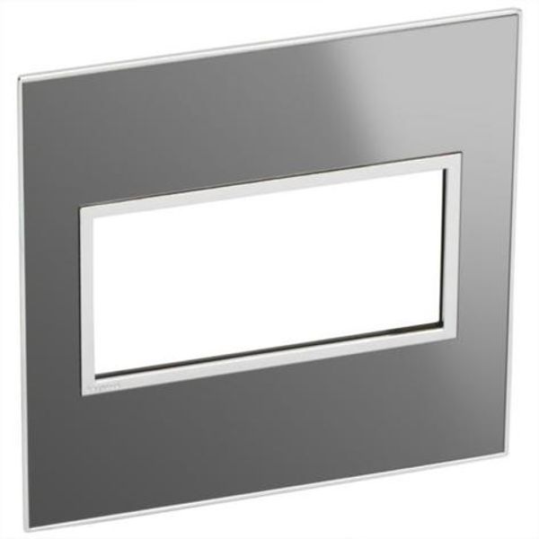 American and South African standard plate Arteor square version 4 modules for 4'' x 4'' box - reflective stainless steel image 1