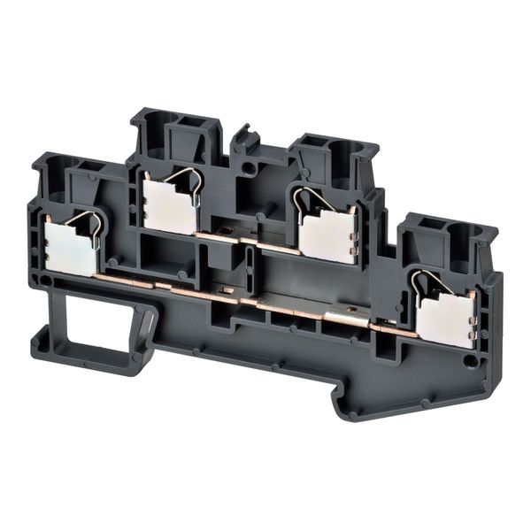 Multi-tier feed-through DIN rail terminal block with push-in plus conn XW5T0180G image 2