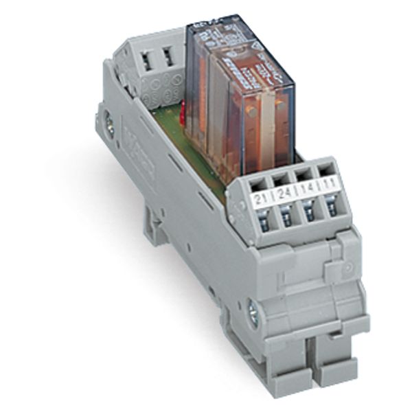 Relay module Nominal input voltage: 24 VDC 2 changeover contacts gray image 4