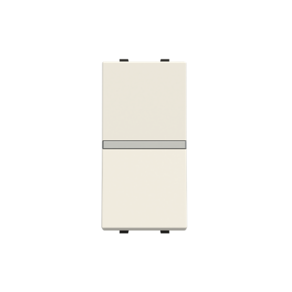 N2104.6 BL Pushbutton Single push button Rocker 1 pole, White - Zenit image 1