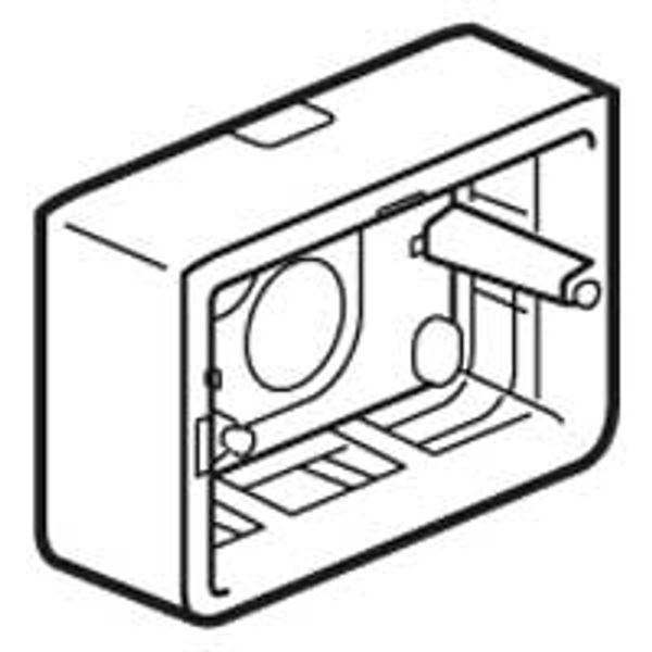 Surface-mounting box Mosaic - 3 modules - depth 40 mm image 1