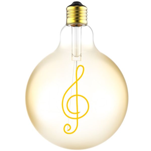LED Filament Bulb - Globe G125 E27 4.5W 250lm 1800K 330°  - Dimmable - Music image 1