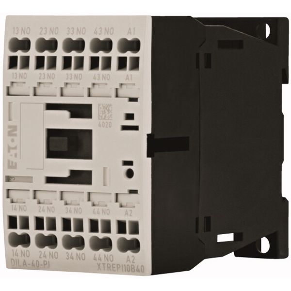 Contactor relay, 24 V DC, 4 N/O, Push in terminals, DC operation image 2