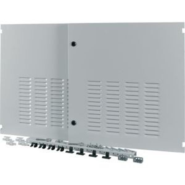 Section wide door, ventilated, right, HxW=700x1350mm, IP42, grey image 2