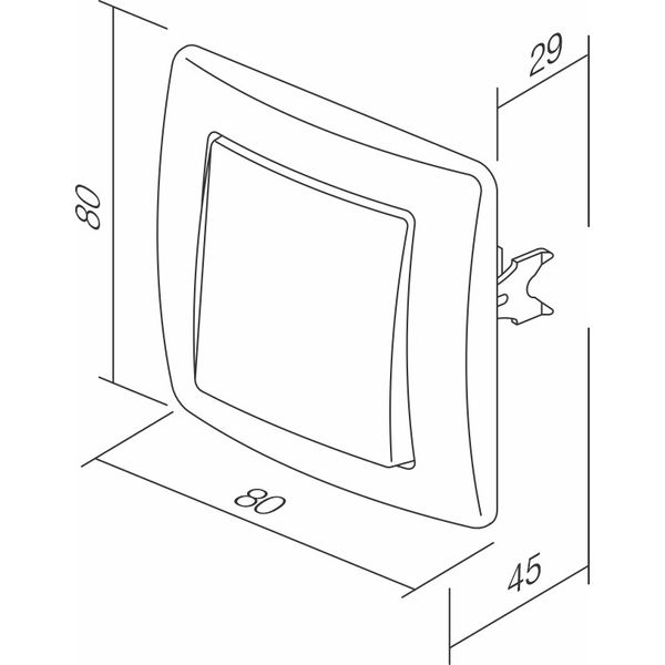 SWITCH 1WAY 10AX 250V~ CB IN 4315488 image 1