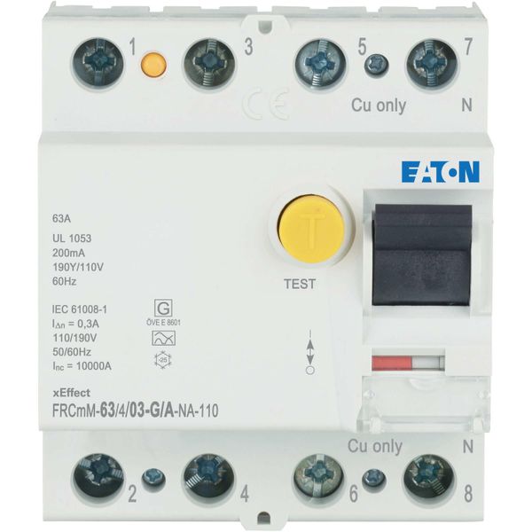 Residual current circuit breaker (RCCB), 63A, 4p, 300mA, type G/A image 10