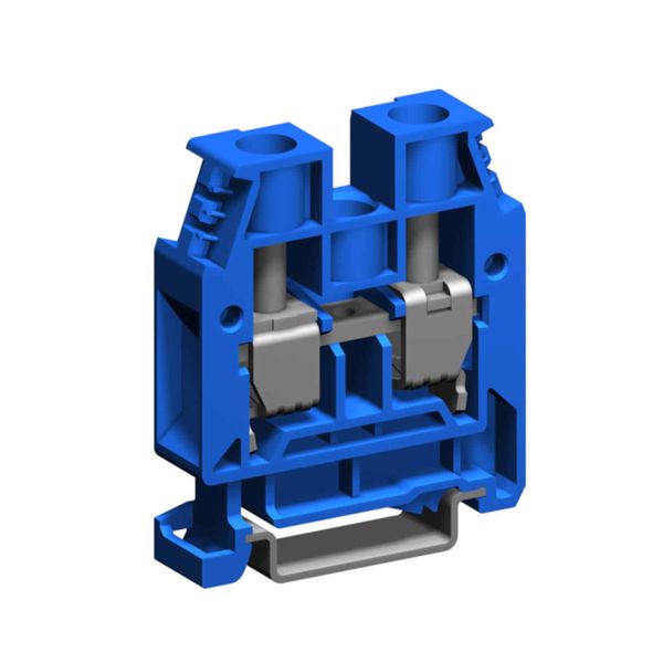 Screw terminal block 16mm2, 1-level, blue color image 1