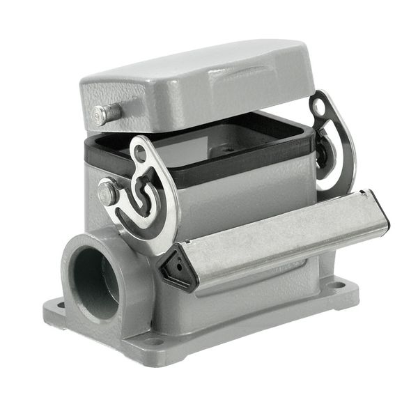 Housing (industry plug-in connectors), Base housing, End-locking clamp image 1