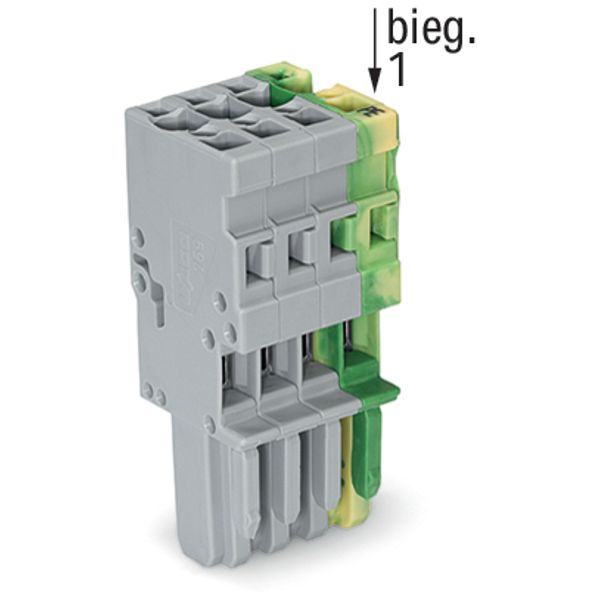 1-conductor female connector CAGE CLAMP® 4 mm² green-yellow/gray image 3