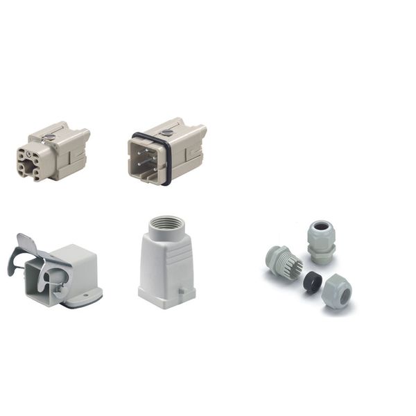 Industrial connectors (set), Series: HA, Screw connection, Size: 1, Nu image 1