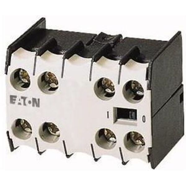 Auxiliary contact module, 4 pole, 2 N/O, 2 NC, Front fixing, Screw terminals, DILE(E)M image 1