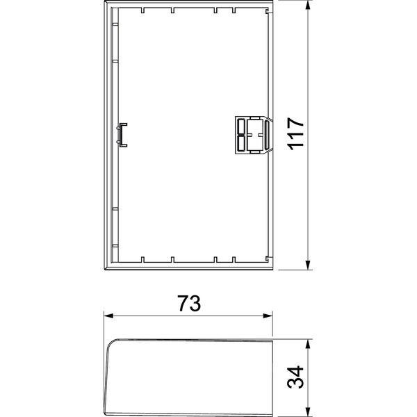 BRK ES70110 rws End piece SIGNA BASE 70x110 9010 34x117x73 image 2