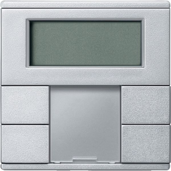 Thermostat with display, KNX, room, aluminium, System M image 2