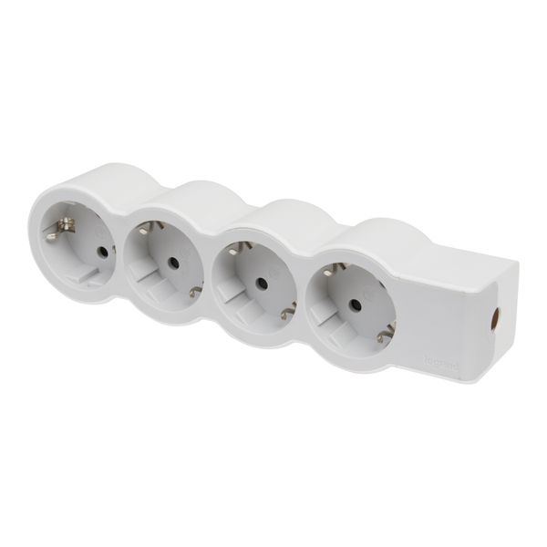 MOES STD SCH 4X2P+E WITHOUT CABLE WHITE/GREY image 3