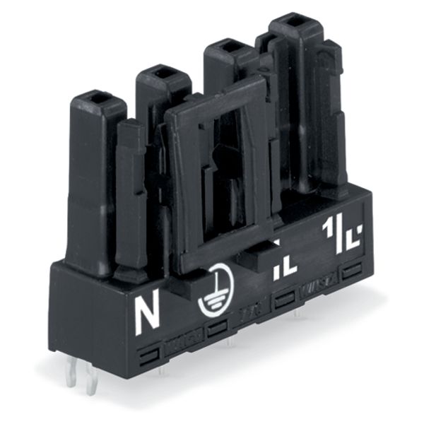 Socket for PCBs straight 4-pole black image 2