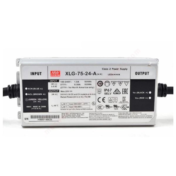 AC-DC Single output LED Driver 75W 3.1A 24V IP67 image 1