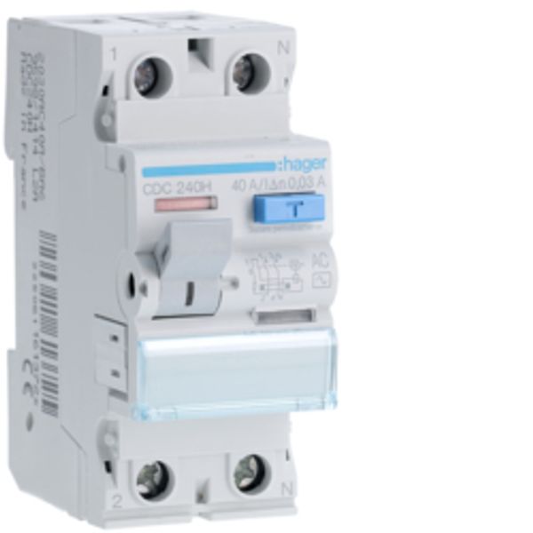 AC LEAKAGE RELAY 30mA 2X40A image 1