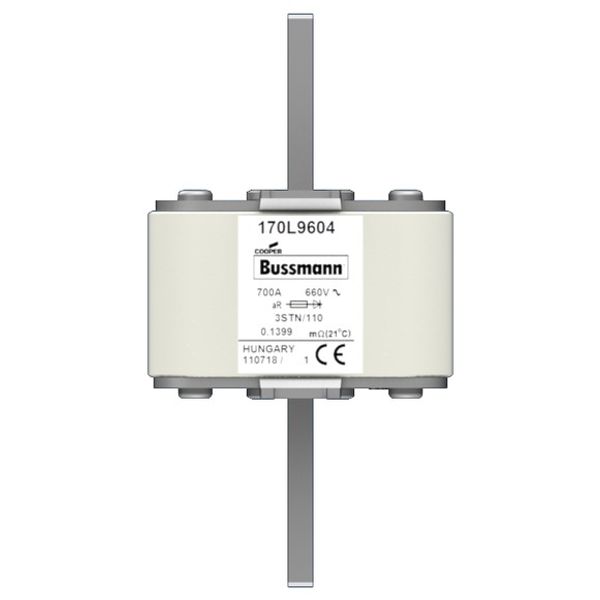 Fuse-link, high speed, 1000 A, AC 1000 V, Size 3, 76 x 92 x 75 mm, aR, IEC, single indicator image 1