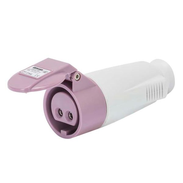 STRAIGHT CONNECTOR - IP44 - 3P 32A 20-25V 50-60HZ - VIOLET - n.r. - SCREW WIRING image 2