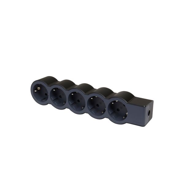 MOES STD SCH 5X2P+E WITHOUT CABLE BLACK image 2