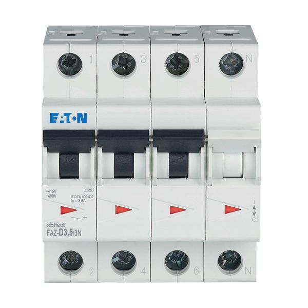 Miniature circuit breaker (MCB), 3.5 A, 3p+N, characteristic: D image 9