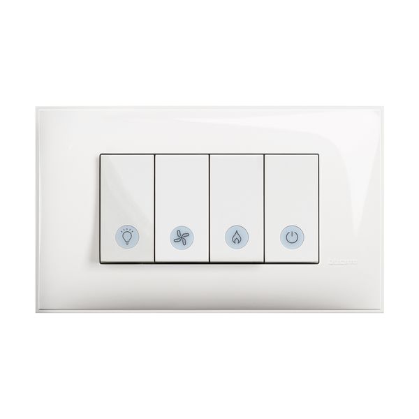 CLASSIA - BATHROOM SWITCH 4 CIRCUITS WHITE image 2