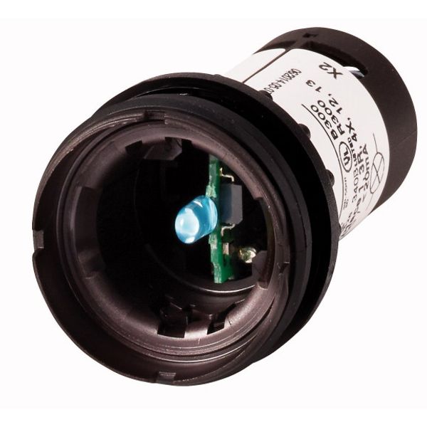 Indicator light, Flat, Screw connection, Lens Without lens, LED Blue, 120 V AC image 2