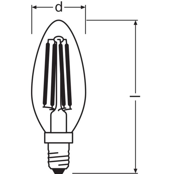 LED CLASSIC B DIM CRI 90 S 3.4W 927 Clear E14 image 6