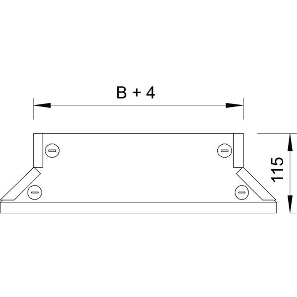 DFAA 100 DD Cover, add-on tee with sash locks, for RAA 100 B100mm image 2